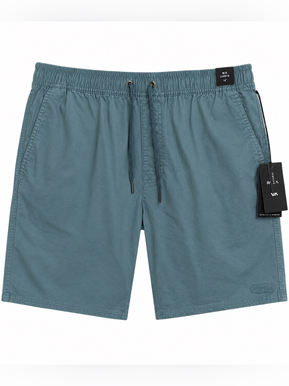 RVCA Teal Elastic Waist Swim Shorts
